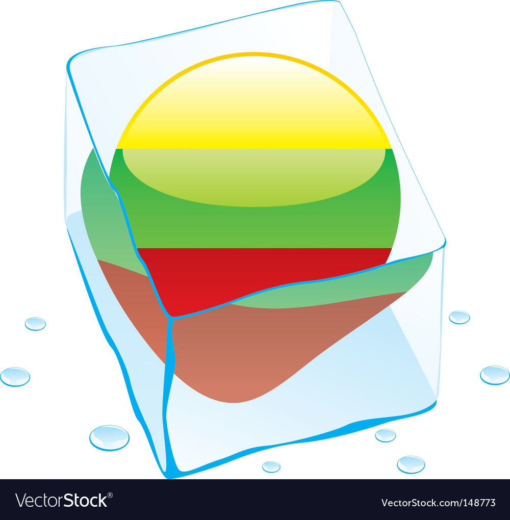 Frozen button flag of lithuania