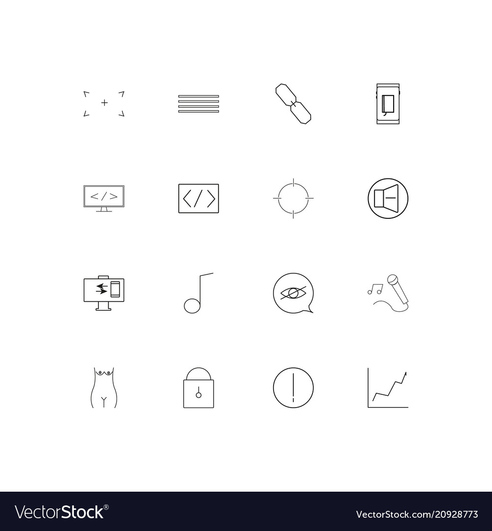 Internet of things linear thin icons set outlined