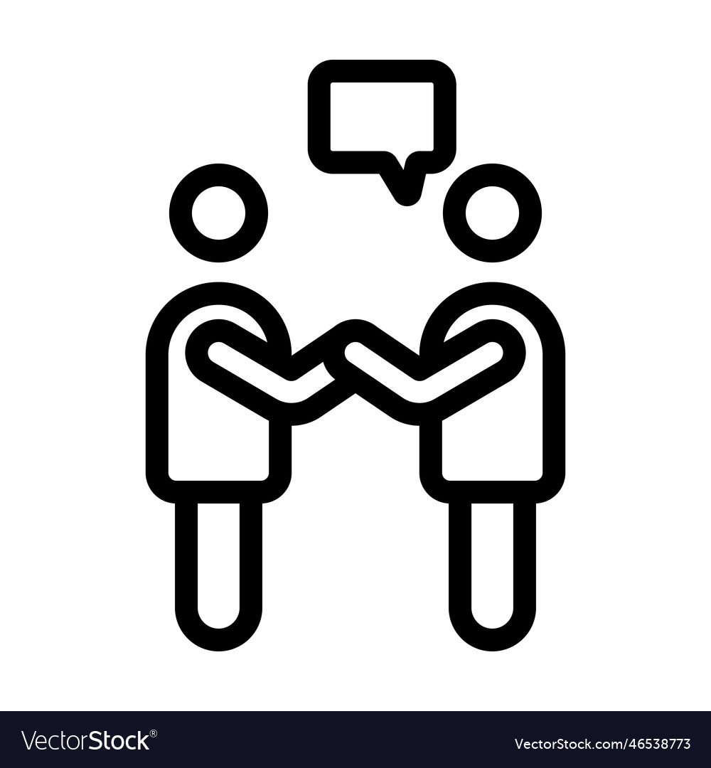 Negotiating skills thick line icon for personal Vector Image