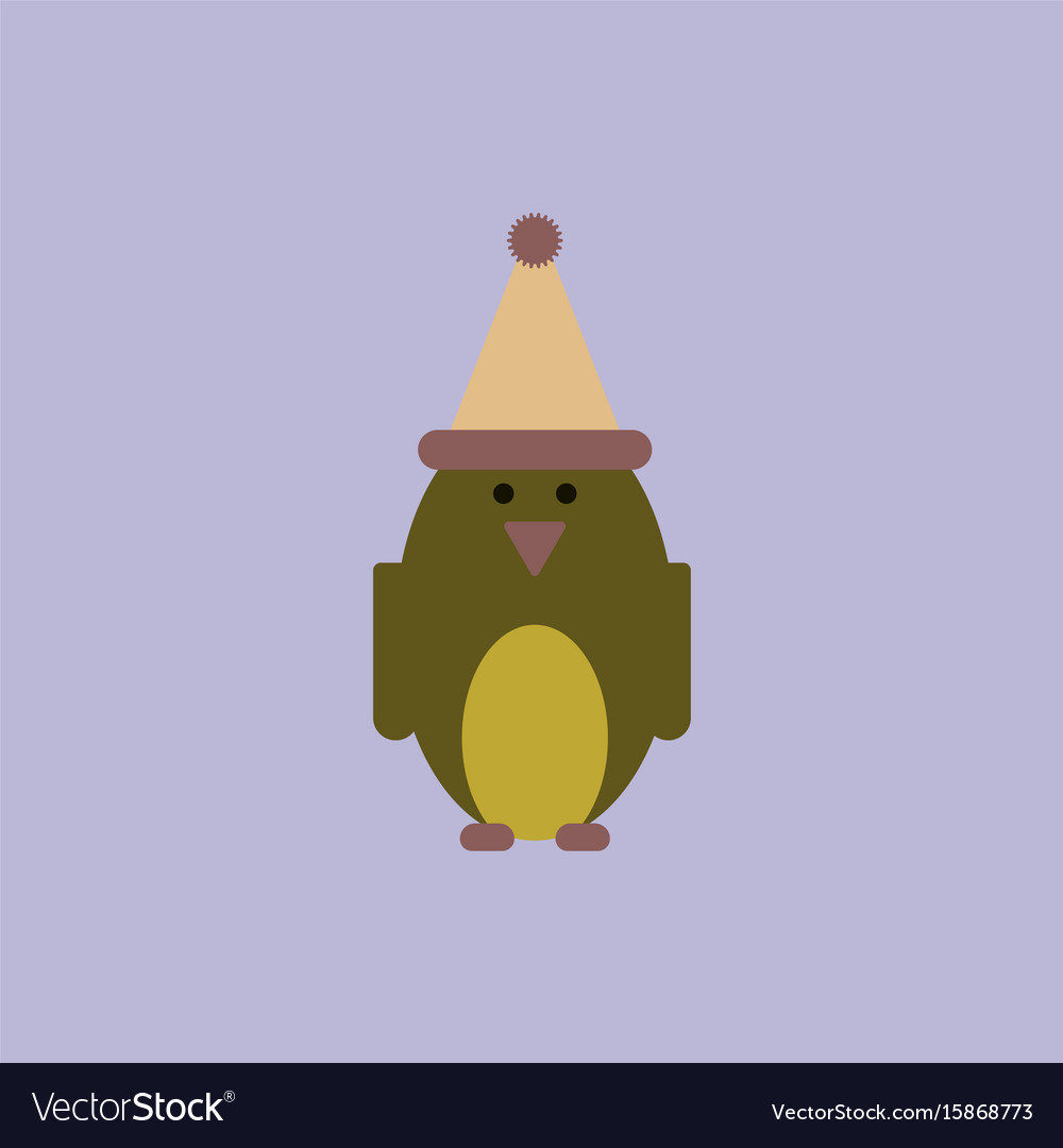 Penguin in winter hat