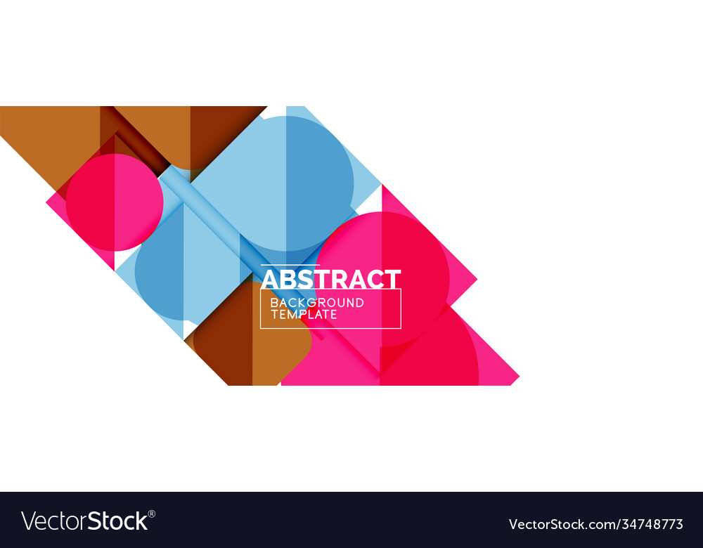 Simple circles and triangles abstract background vector image Simple circles and triangles abstract background