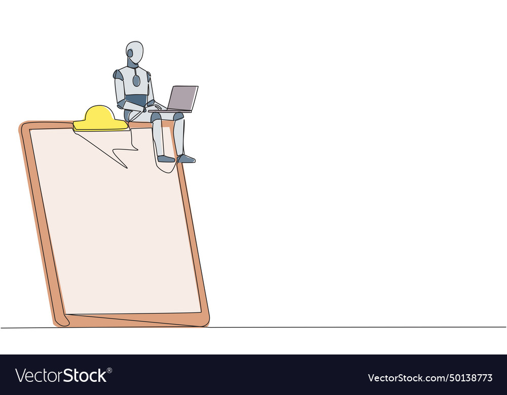 Single continuous line drawing robotic artificial