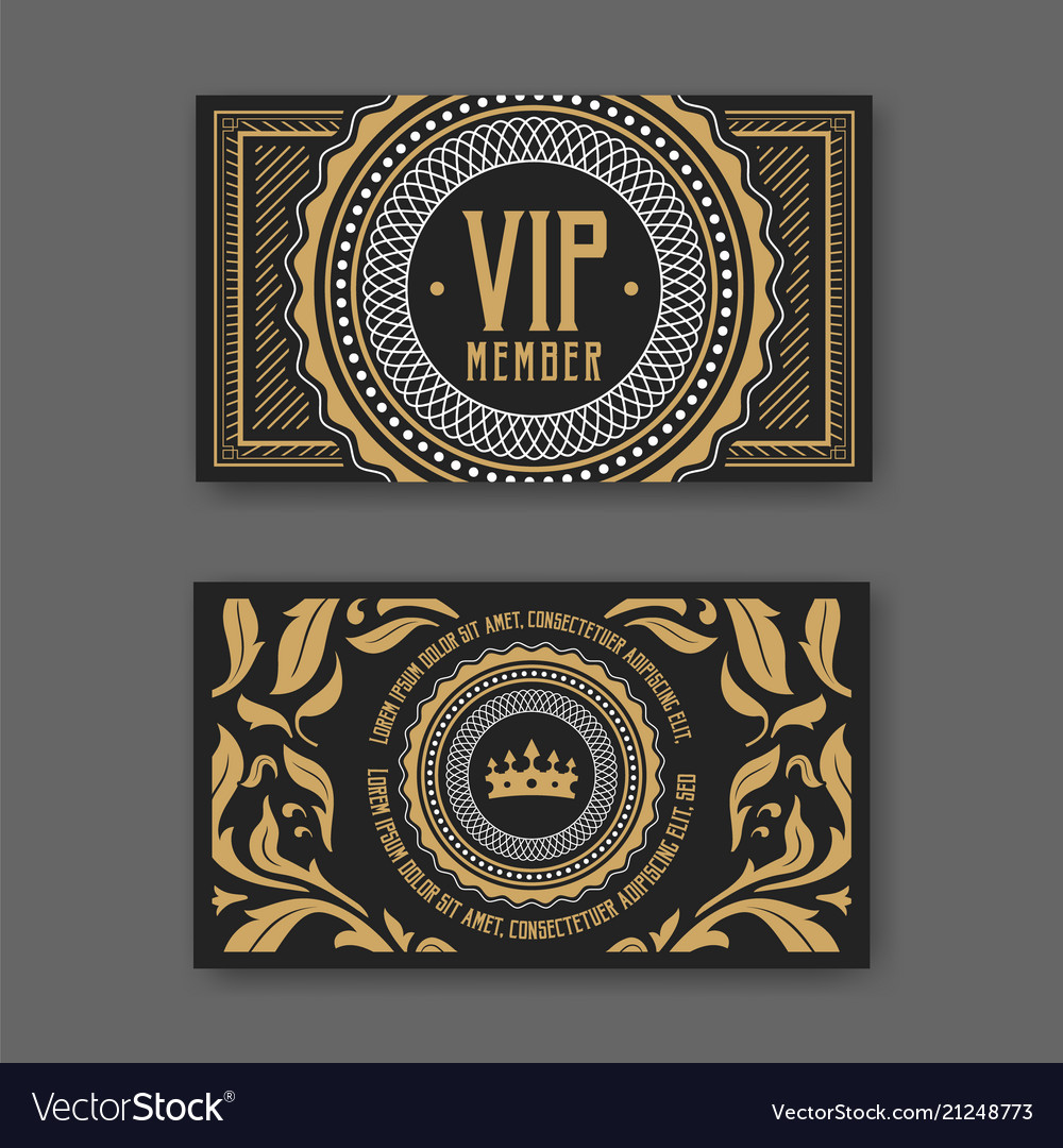 Vip membership card certificate template Vector Image In Template For Membership Cards