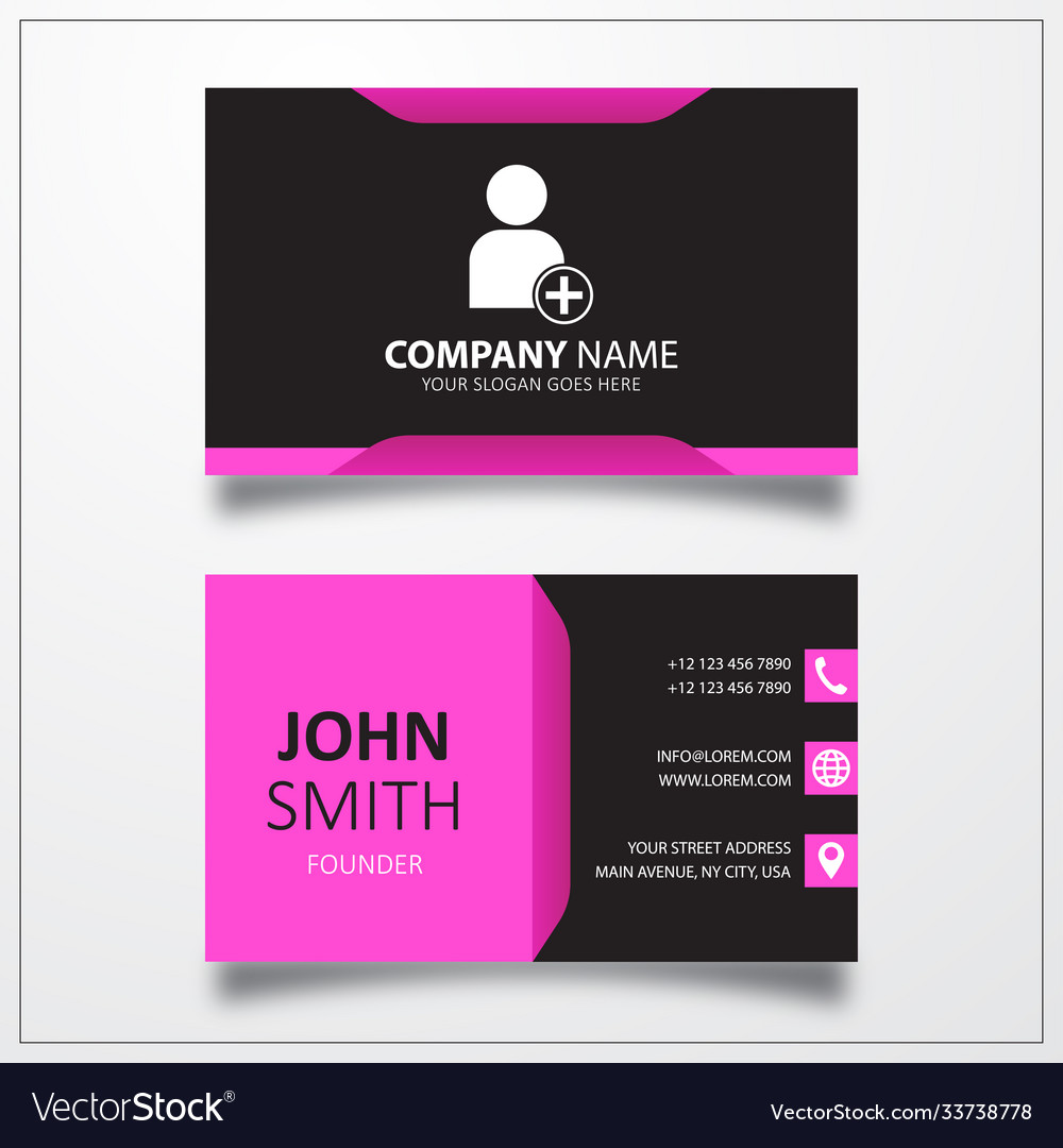 Add user account icon business card template