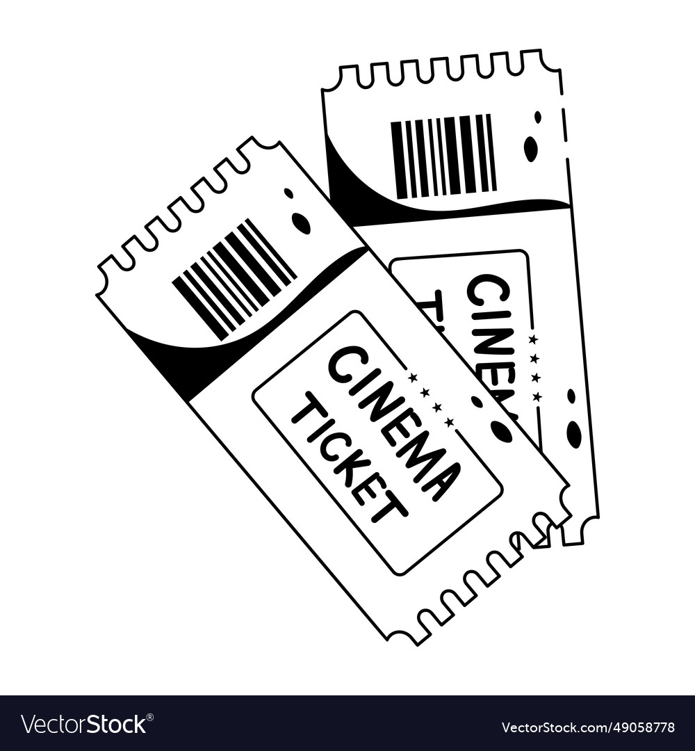 Cinema Tickets Royalty Free Vector Image - Vectorstock