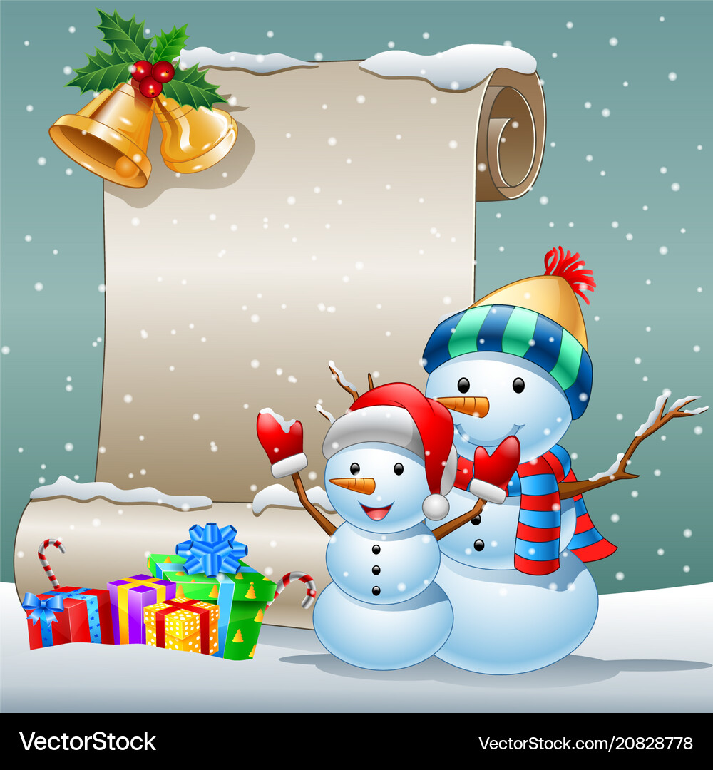 Collection Cartoon Snow Card Background Royalty Free Vector