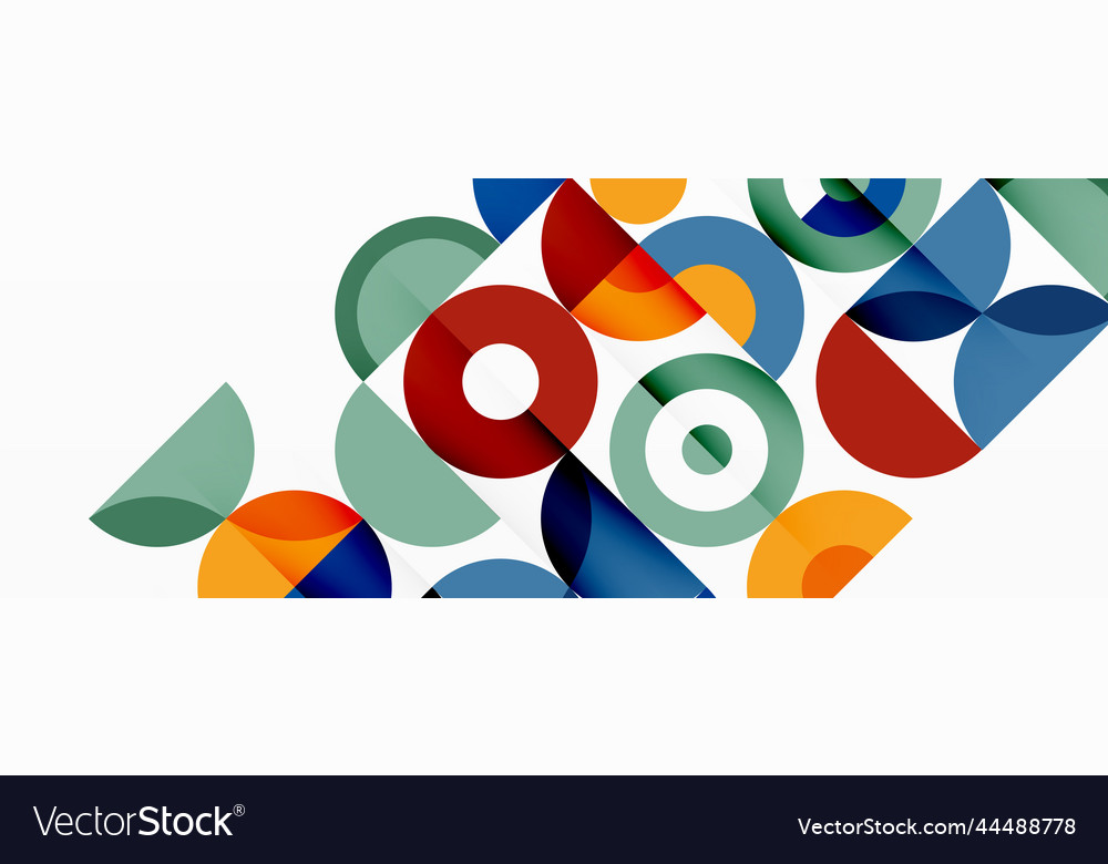 Colorful circle abstract background minimal Vector Image