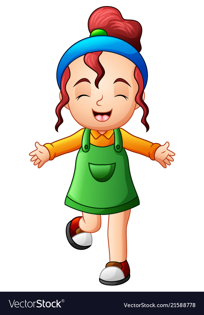 Cute little girl smiling Royalty Free Vector Image