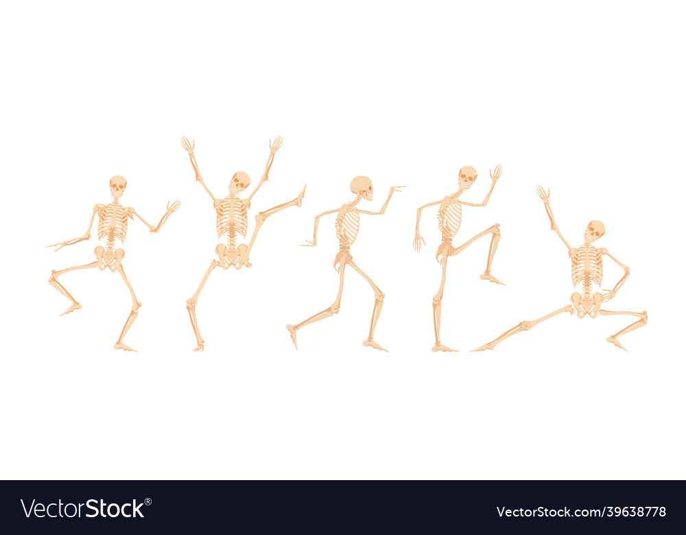 Dancing and running skeletons dead people