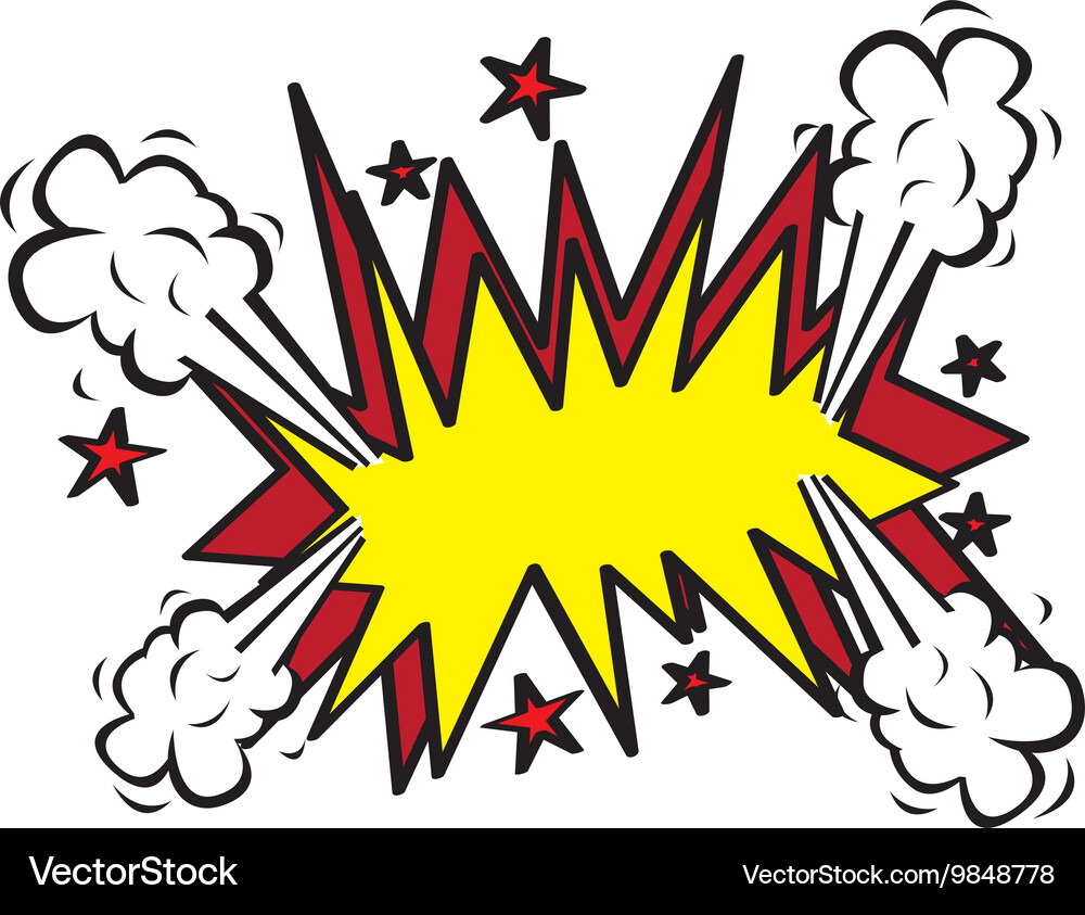 Explotion pop art Royalty Free Vector Image - VectorStock