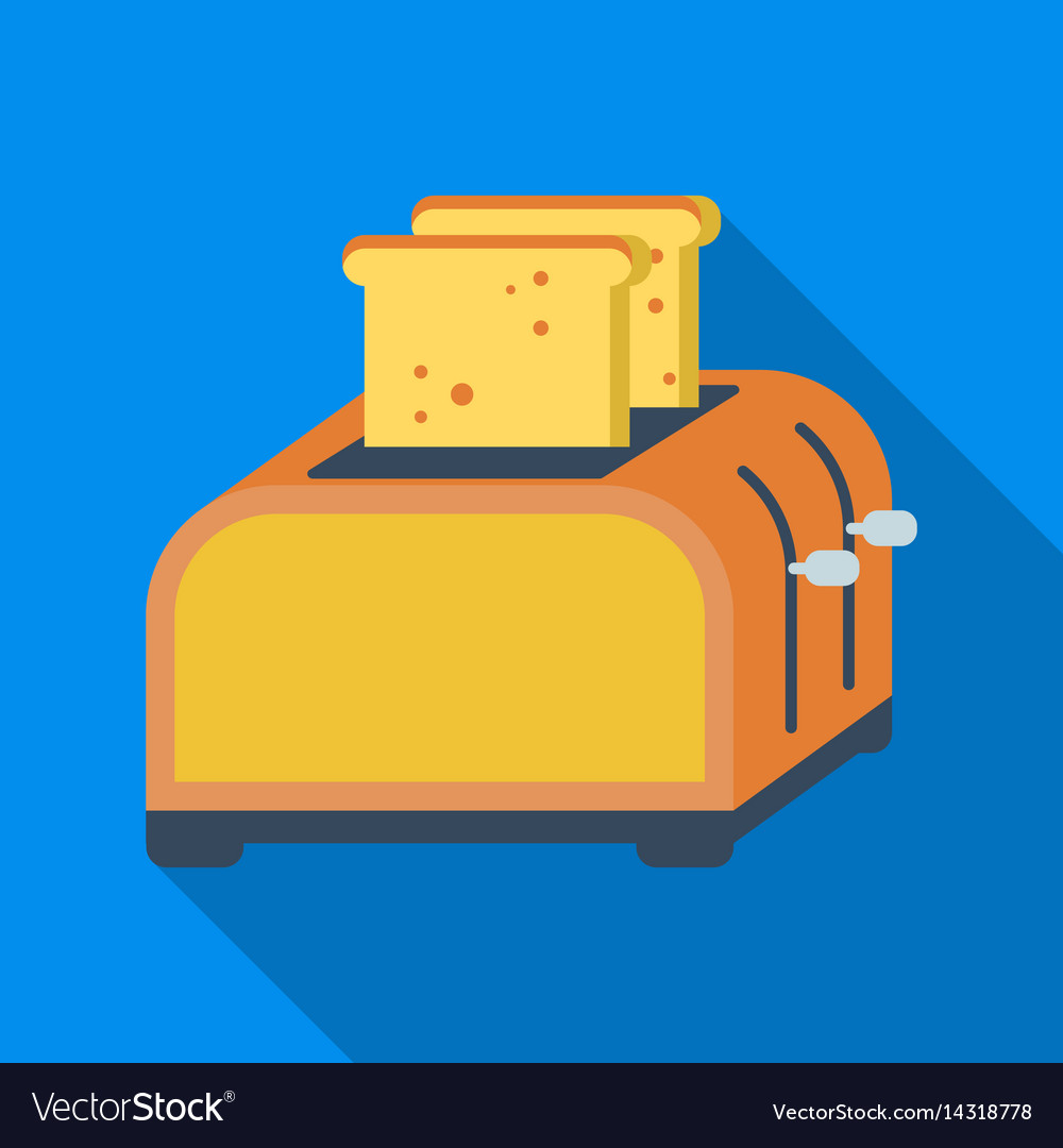 Flat Style Toaster Icon
