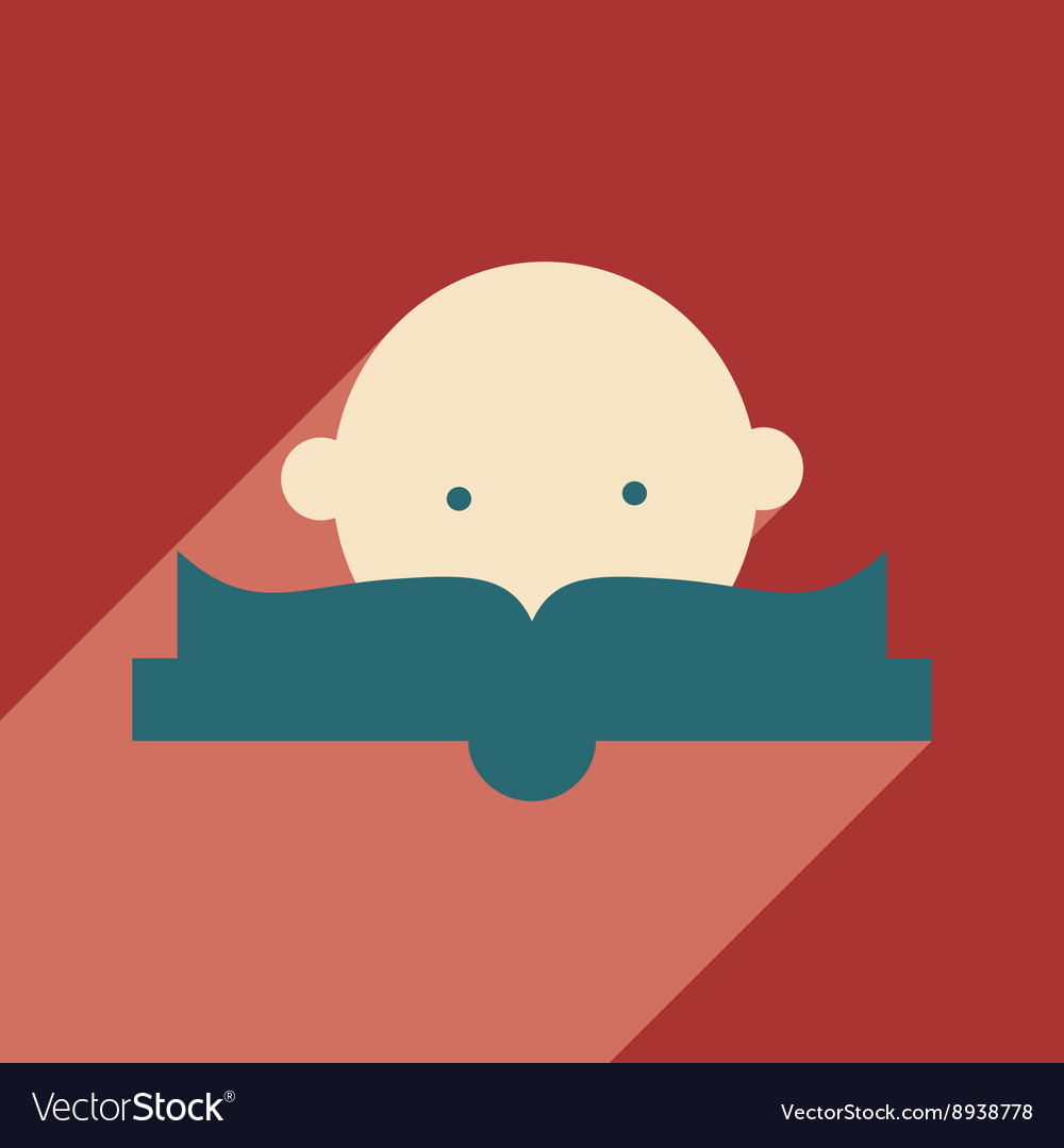 Flat with shadow icon and mobile application