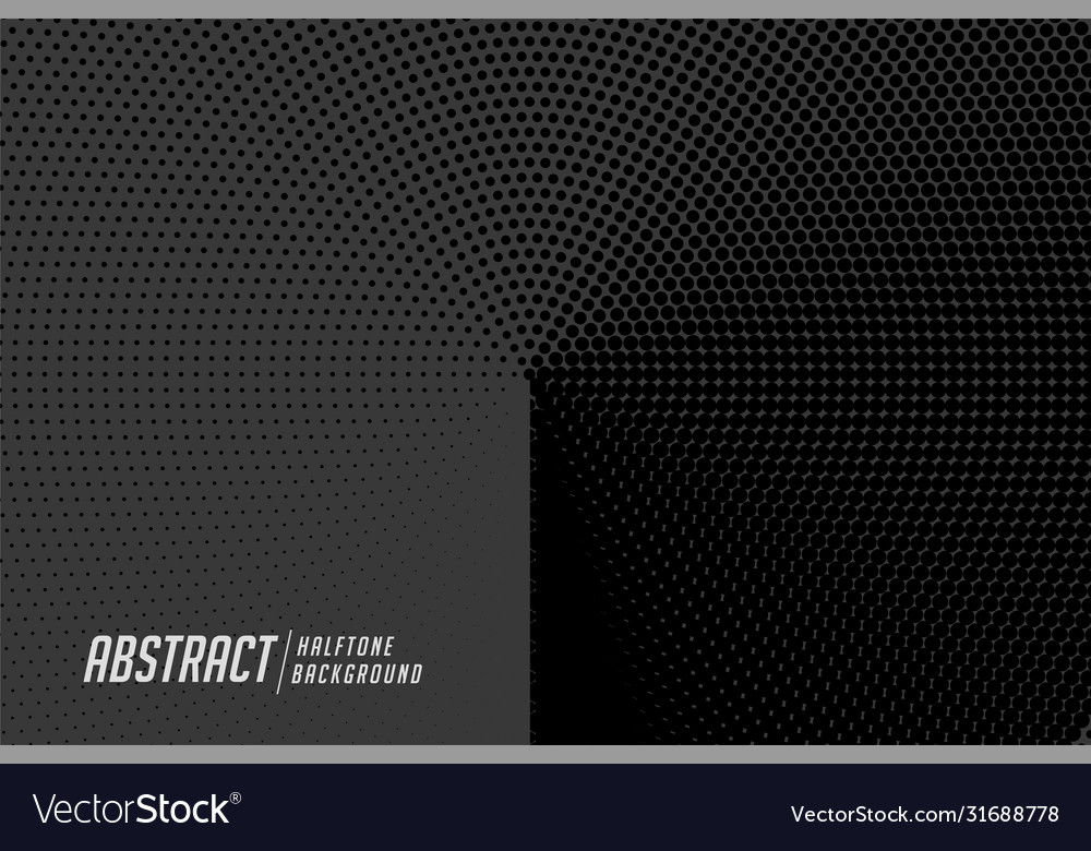 Halftone dark background in 3d round shape style