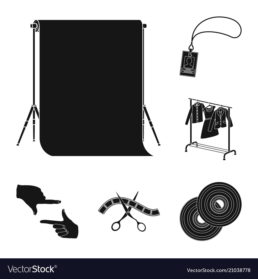 Making a movie black icons in set collection