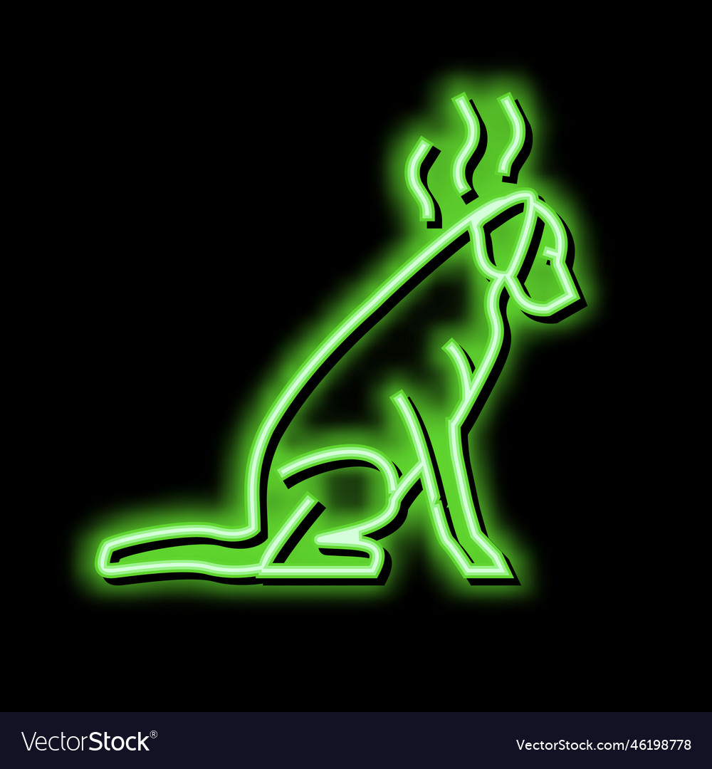 Bestrafter Hund Neon Glühikone