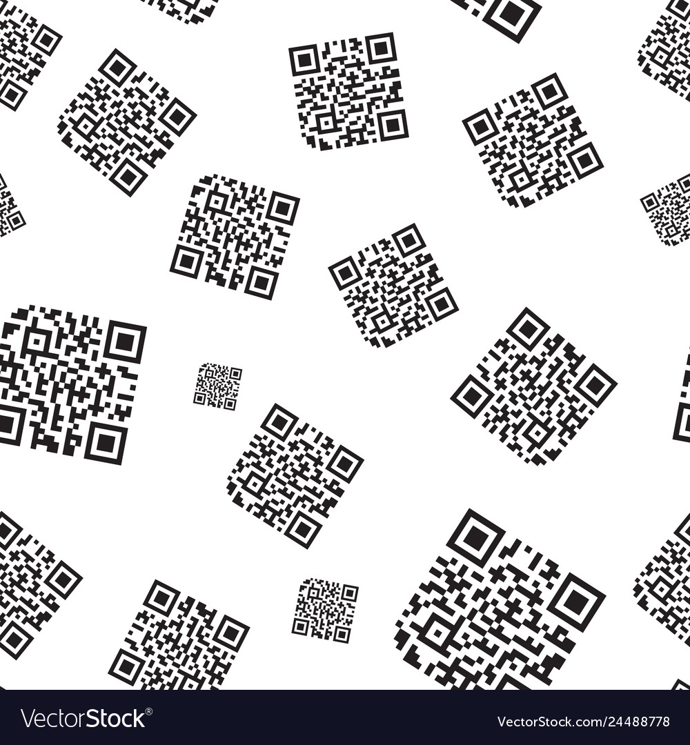 Seamless qr code pattern abstract background vector image Seamless qr code pattern abstract background
