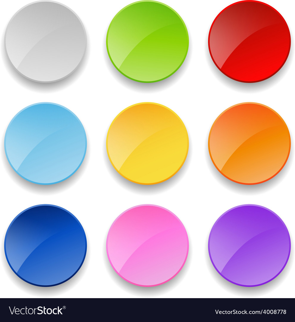 Set of Round Web Buttons