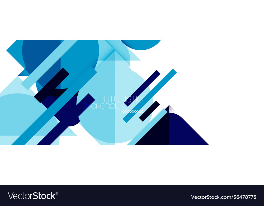 Simple circles and triangles abstract background