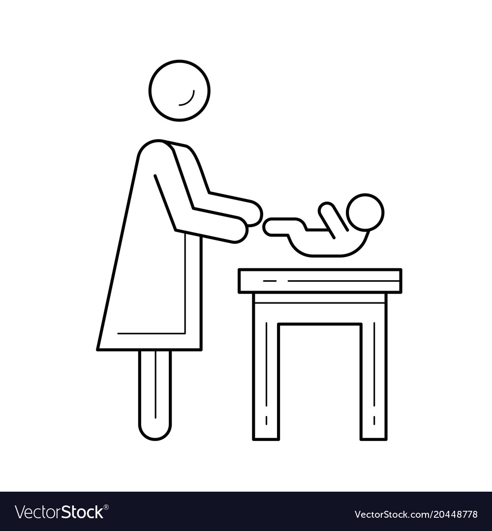 Swaddling line icon Royalty Free Vector Image - VectorStock