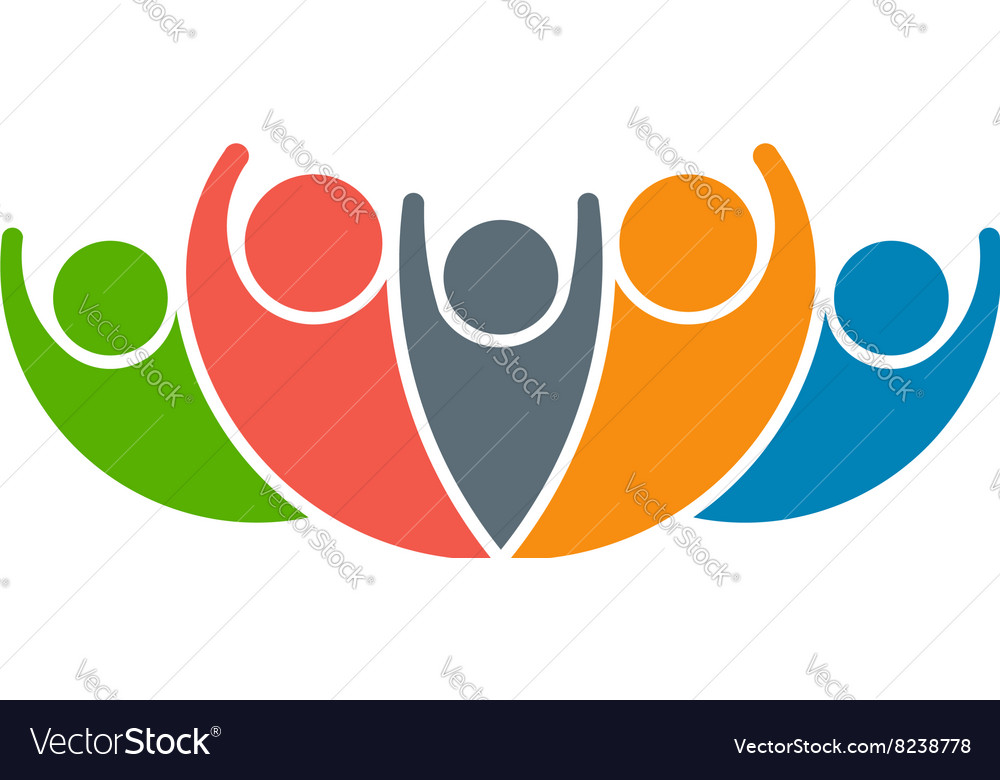 Team Of People Together Partying Royalty Free Vector Image