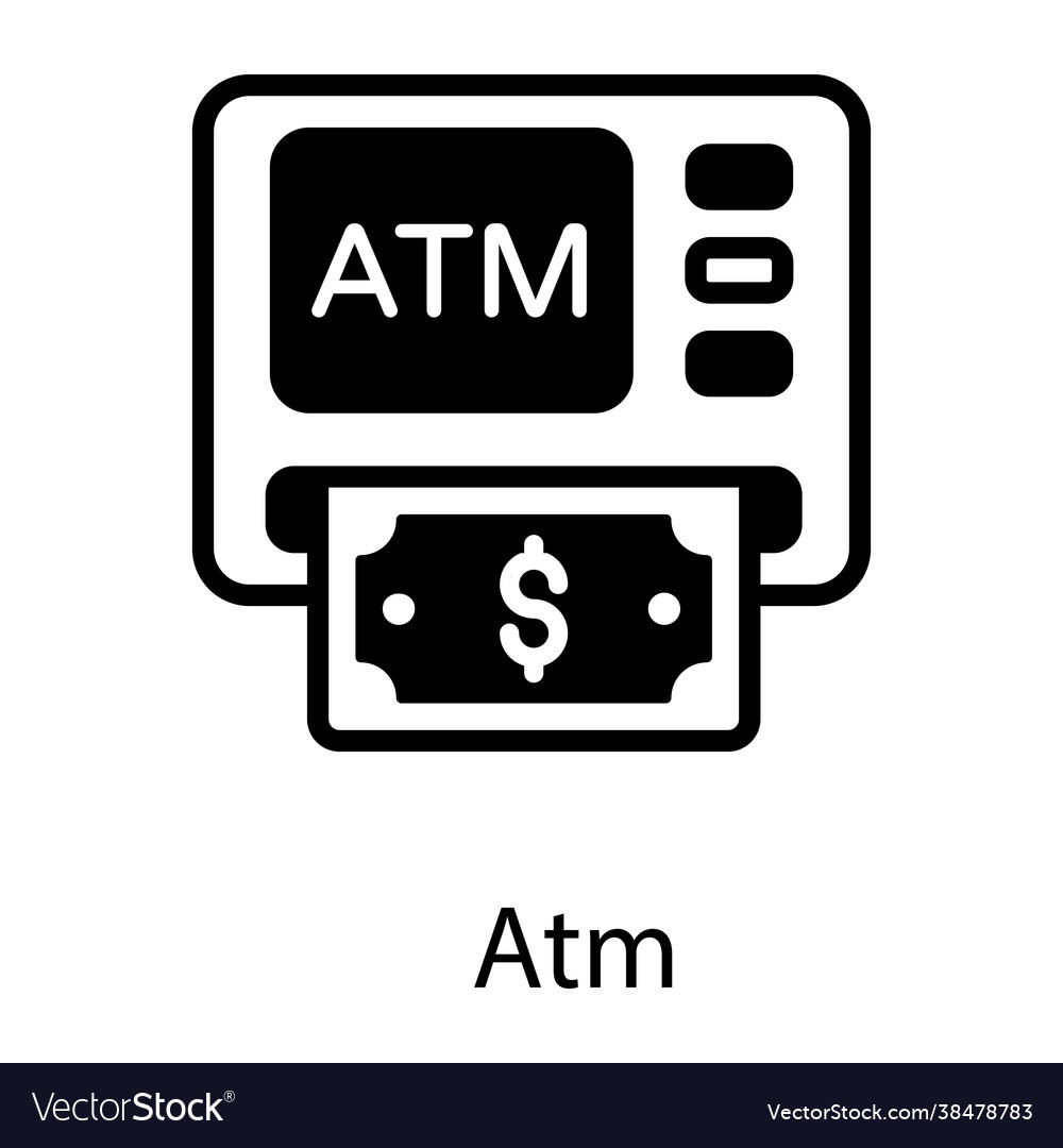 Atm withdrawal Royalty Free Vector Image - VectorStock