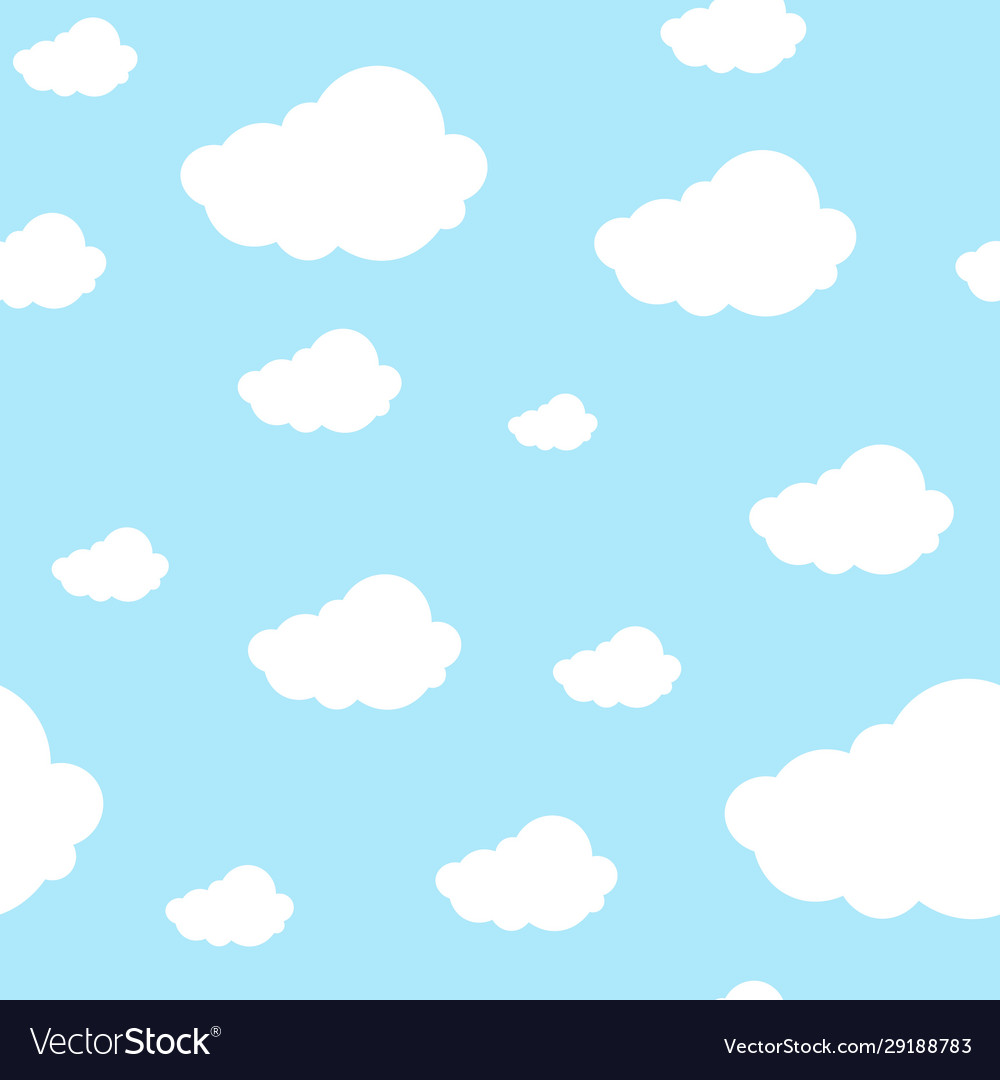 Beautiful seamless pattern clouds continuous