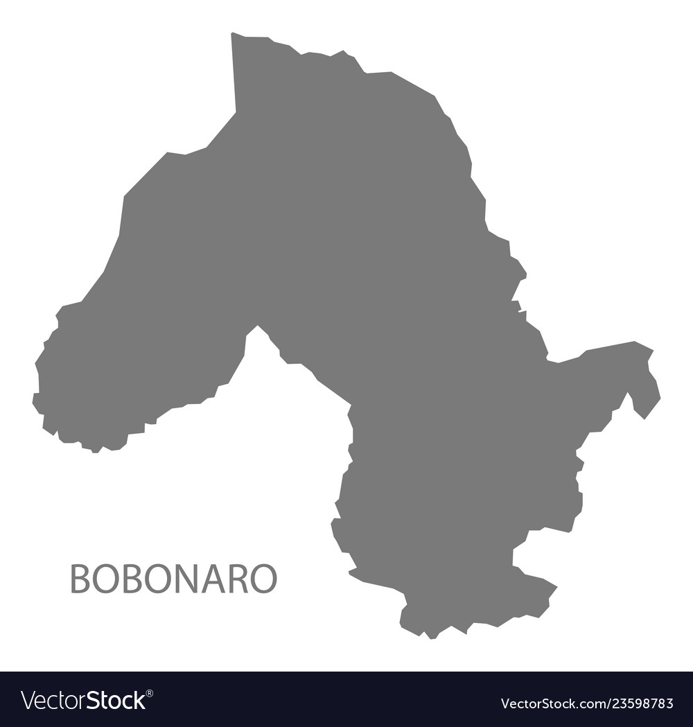 Bobonaro east timor map grey silhouette Royalty Free Vector