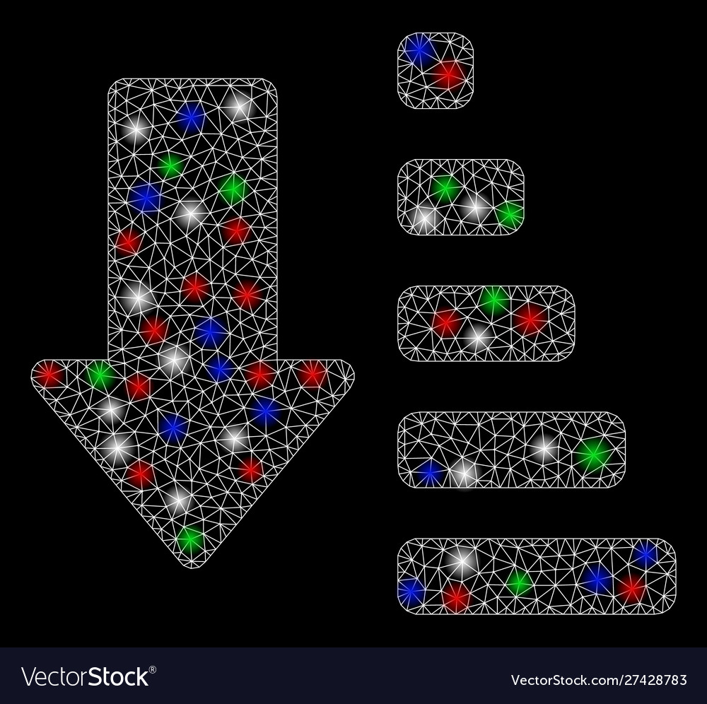 Bright mesh network sort down with flare spots Vector Image Bright mesh network sort down with flare spots