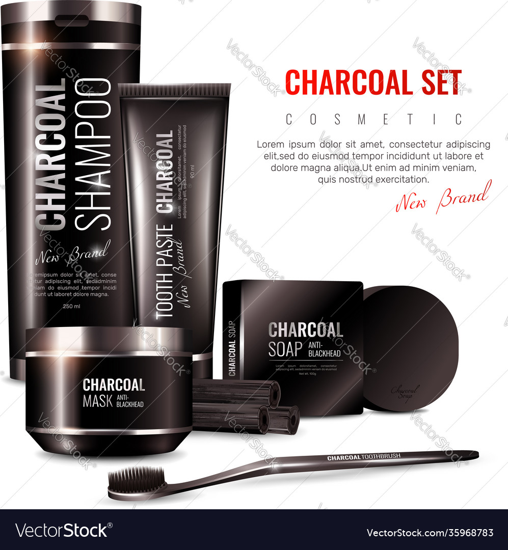 Charcoal cosmetics 3d