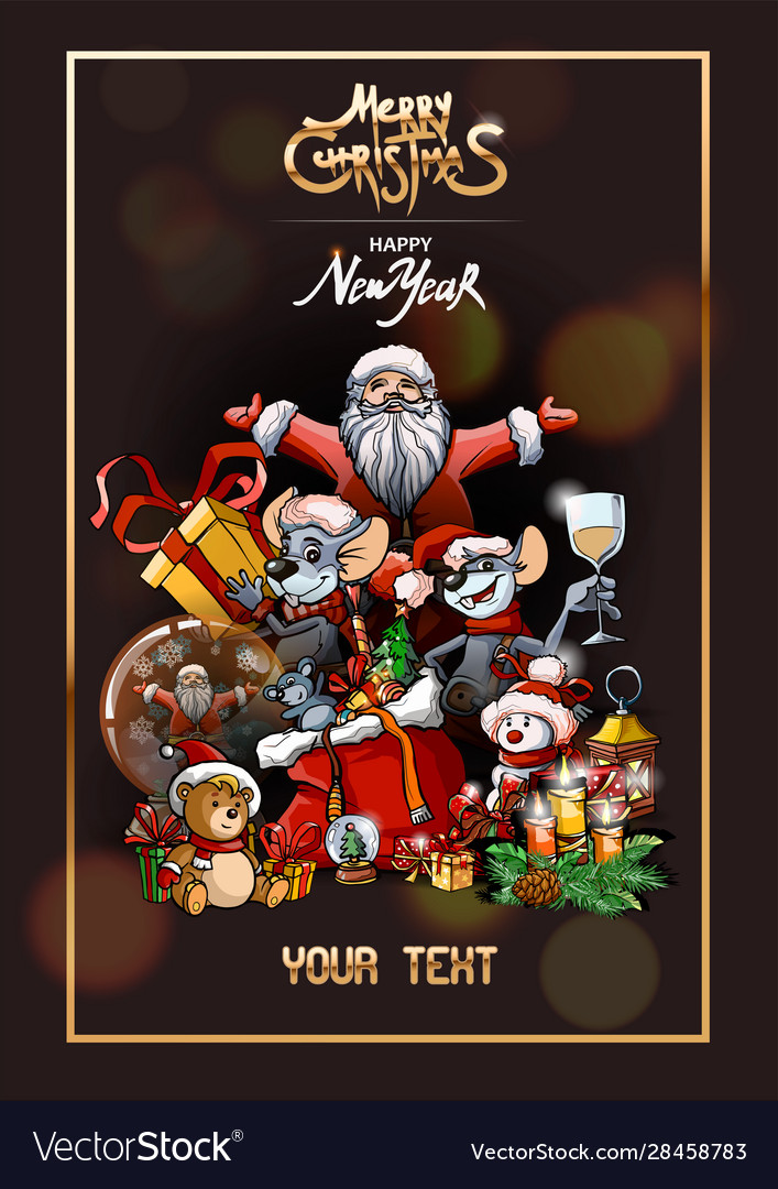 Christmas banner with dark background golden