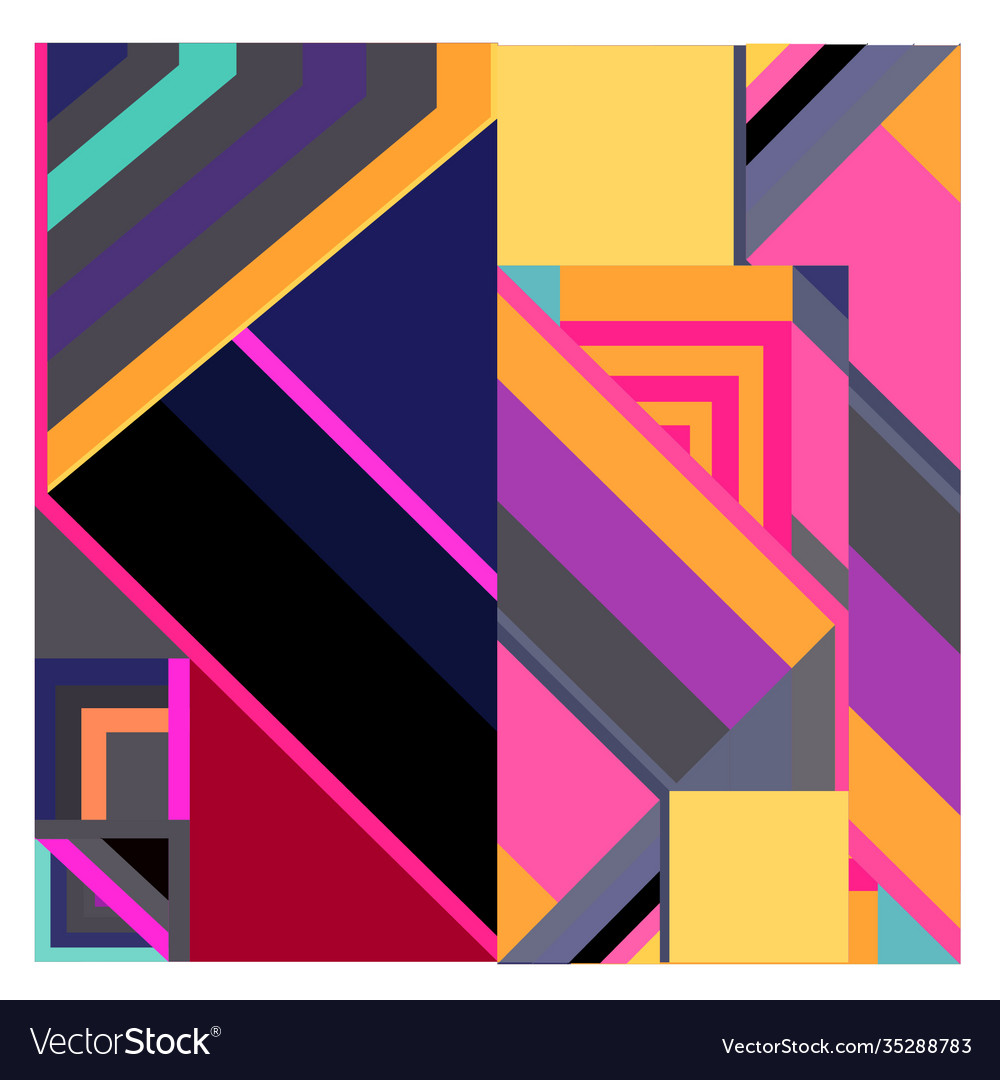 Colorful geometric and curve background pattern