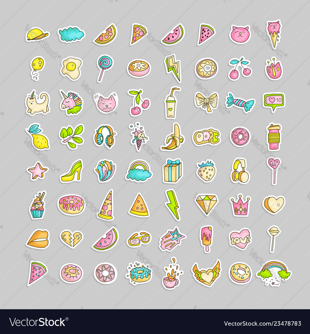Cute Teen Girl Icons - Candy & Unicorns