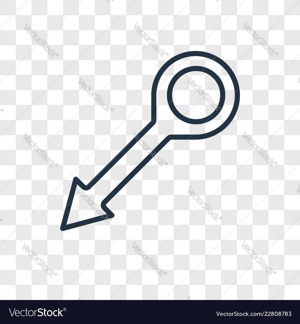 Drag concept linear icon isolated on transparent