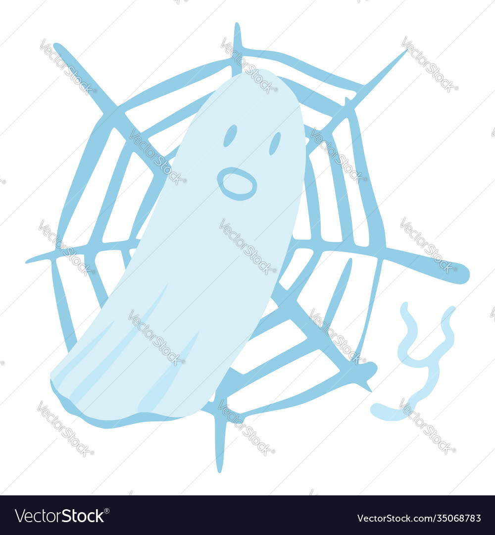 Ghost with web isolated on white background Vector Image Ghost with web isolated on white background