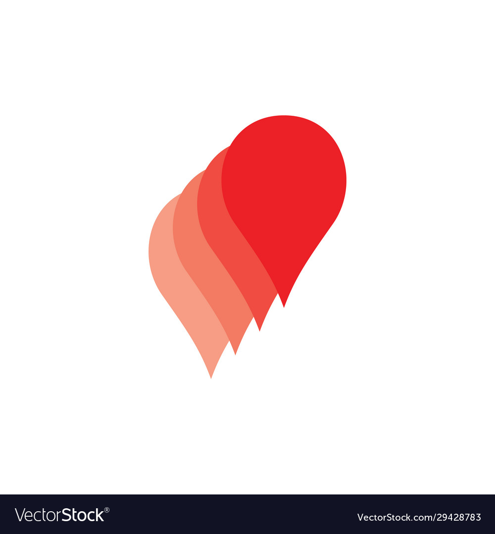 Gradient motion objects logo vector image Gradient motion objects logo