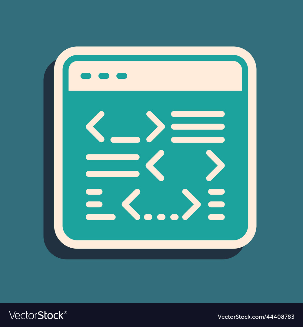 Green software web developer programming code vector image Green software web developer programming code