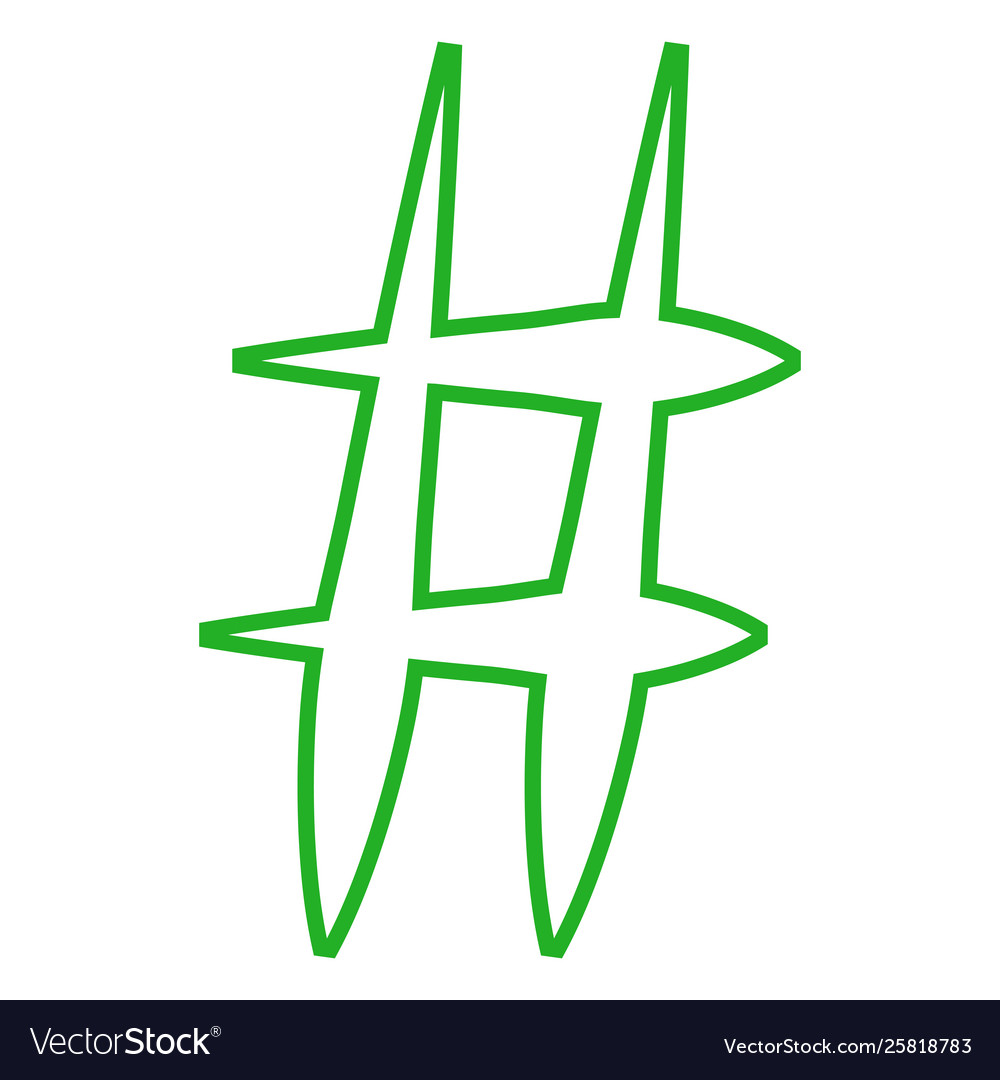 Icon simple element hashtag symbol design from vector image Icon simple element hashtag symbol design from