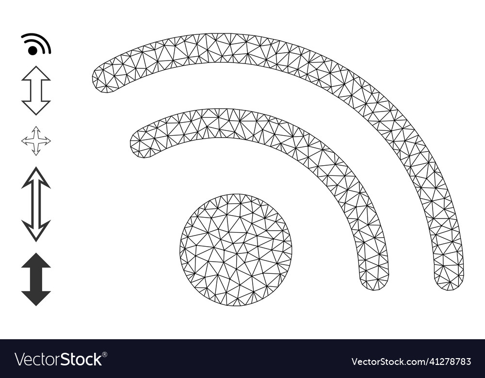 Mesh network wi-fi access point icon vector image Mesh network wi-fi access point icon