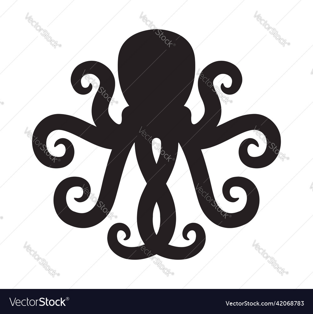 Octopus Ocean Or Sea Water Animal Royalty Free Vector Image