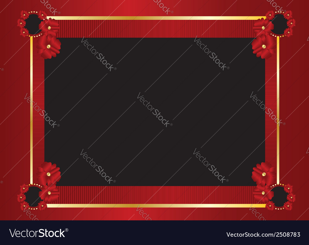 red picture frame