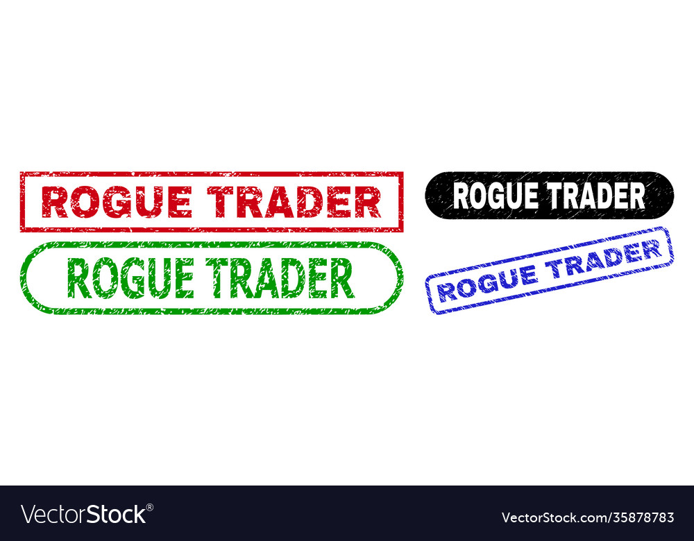Rogue trader rectangle stamp seals using corroded vector image Rogue trader rectangle stamp seals using corroded