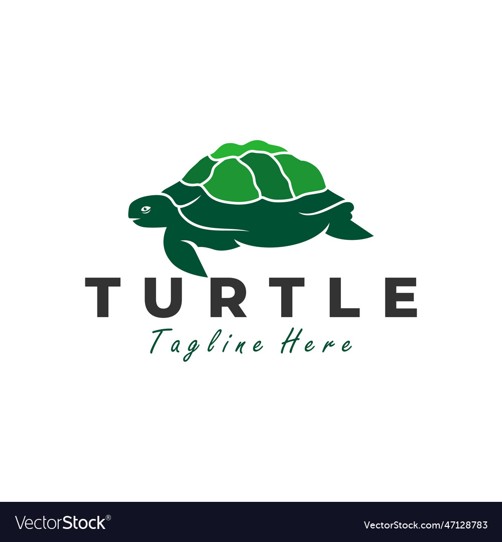 Sea turtle logo design Royalty Free Vector Image