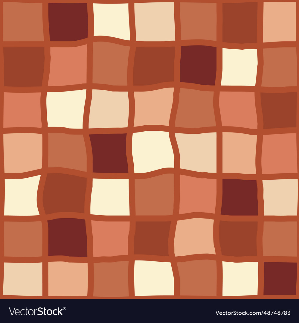 Seamless pattern with hand drawn grid vector image Seamless pattern with hand drawn grid