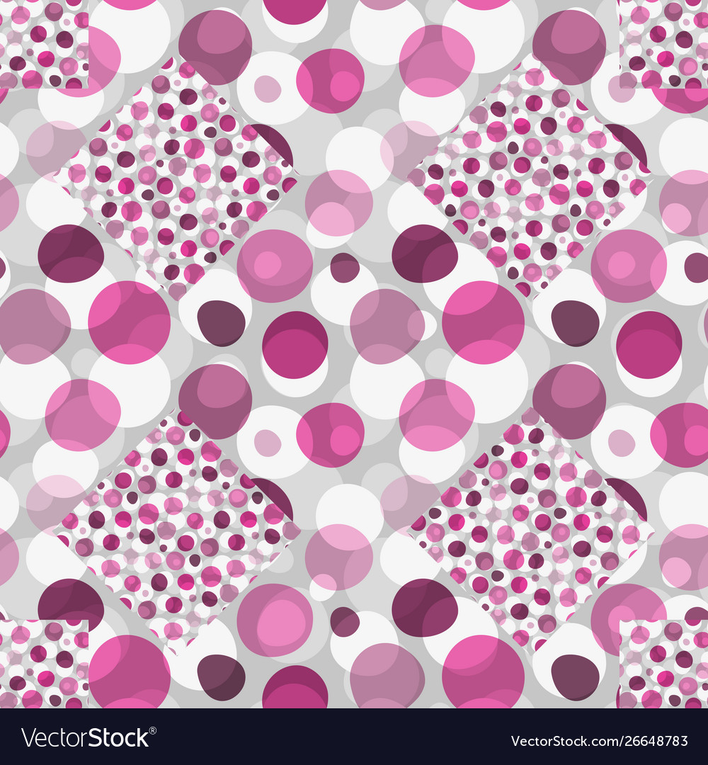 Seamless pattern with pink large and small vector image Seamless pattern with pink large and small