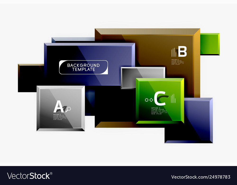 Square geometric composition Royalty Free Vector Image