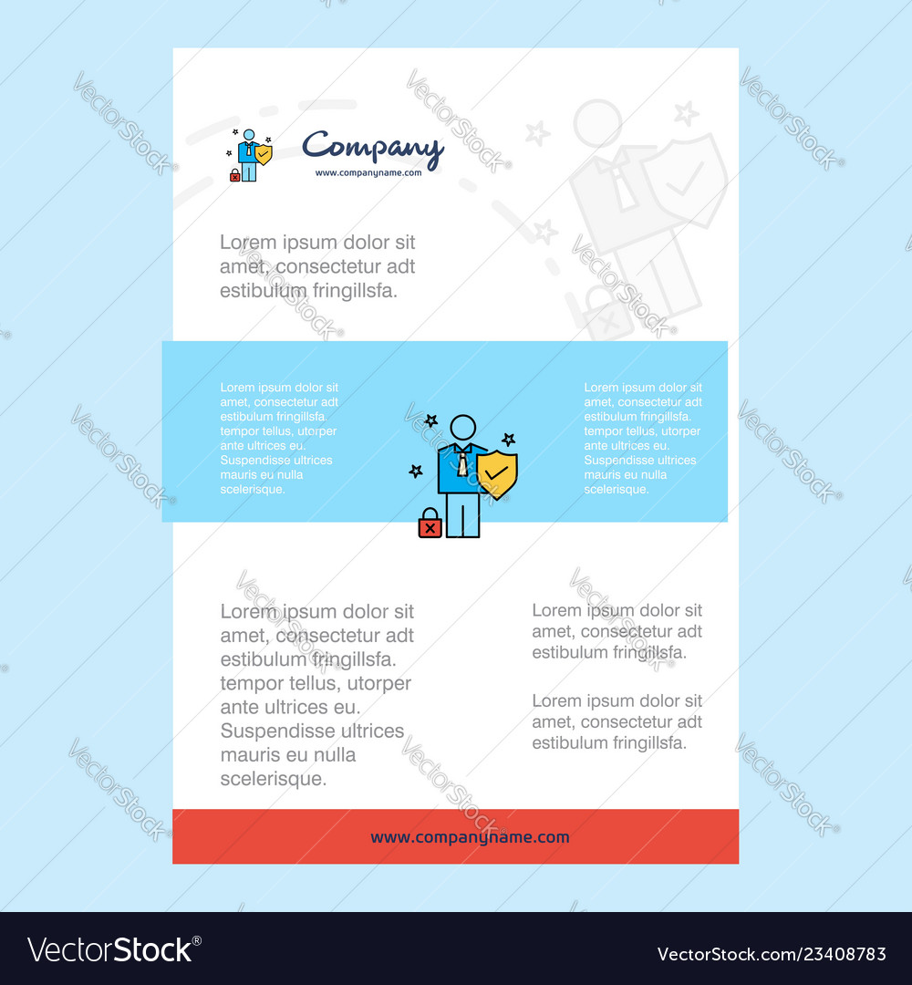 Template layout for employee company profile Vector Image