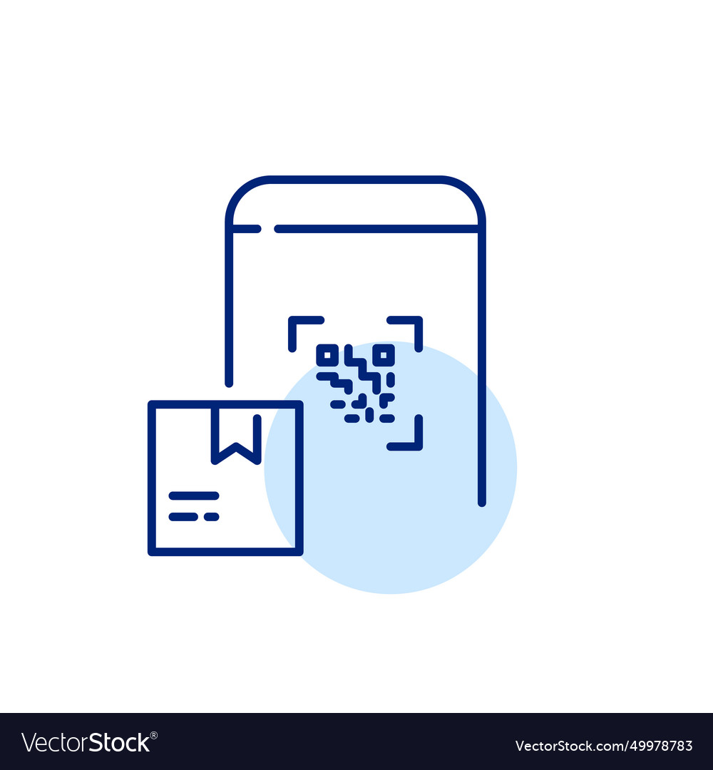 Tracking parcel location using qr code pixel vector image Tracking parcel location using qr code pixel