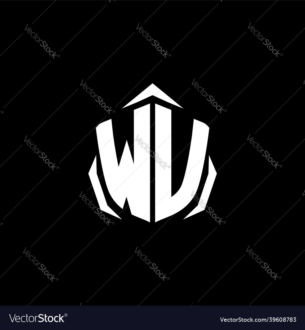 Wu monogram shield shape style
