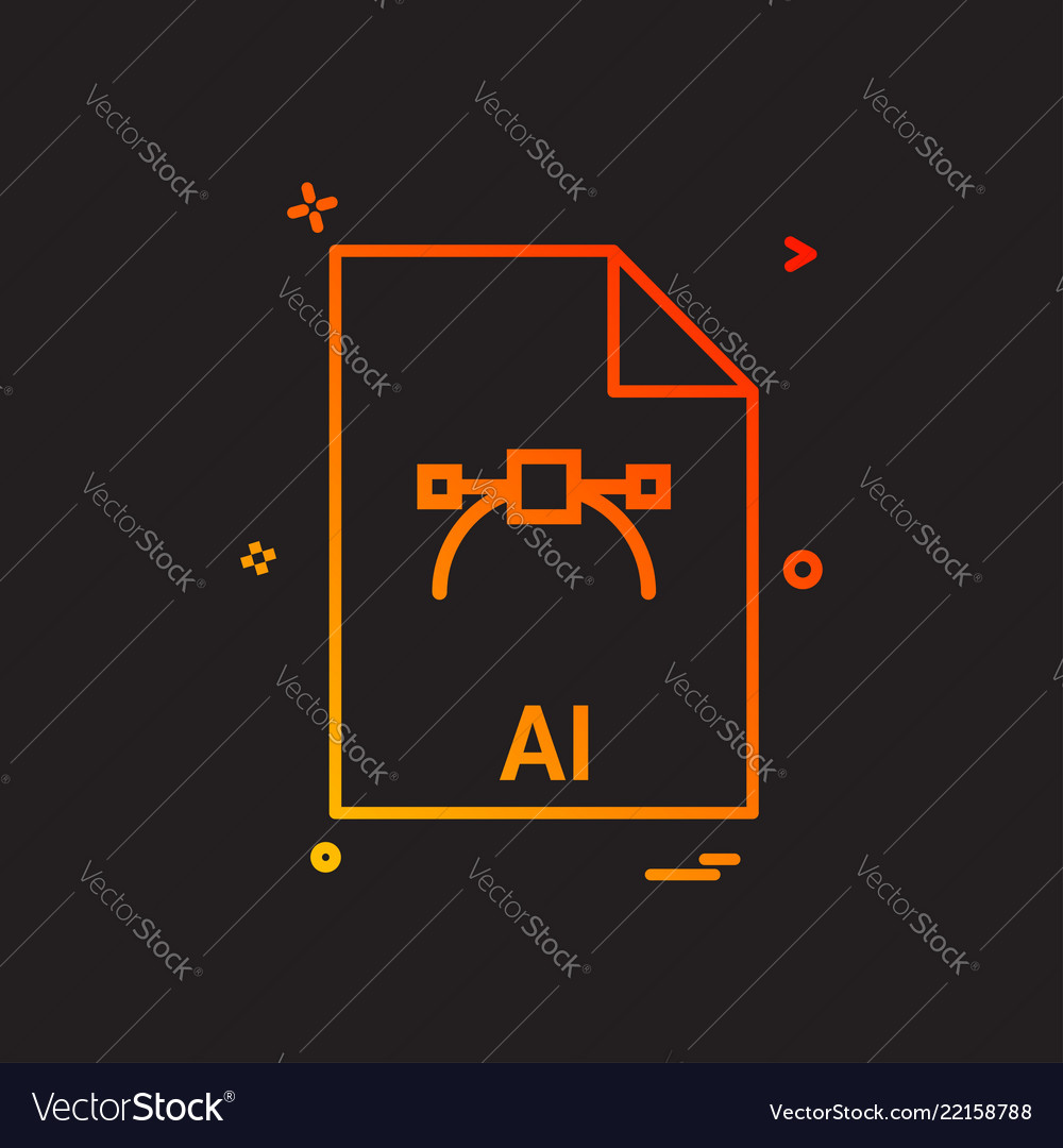 Ai file extension format icon design