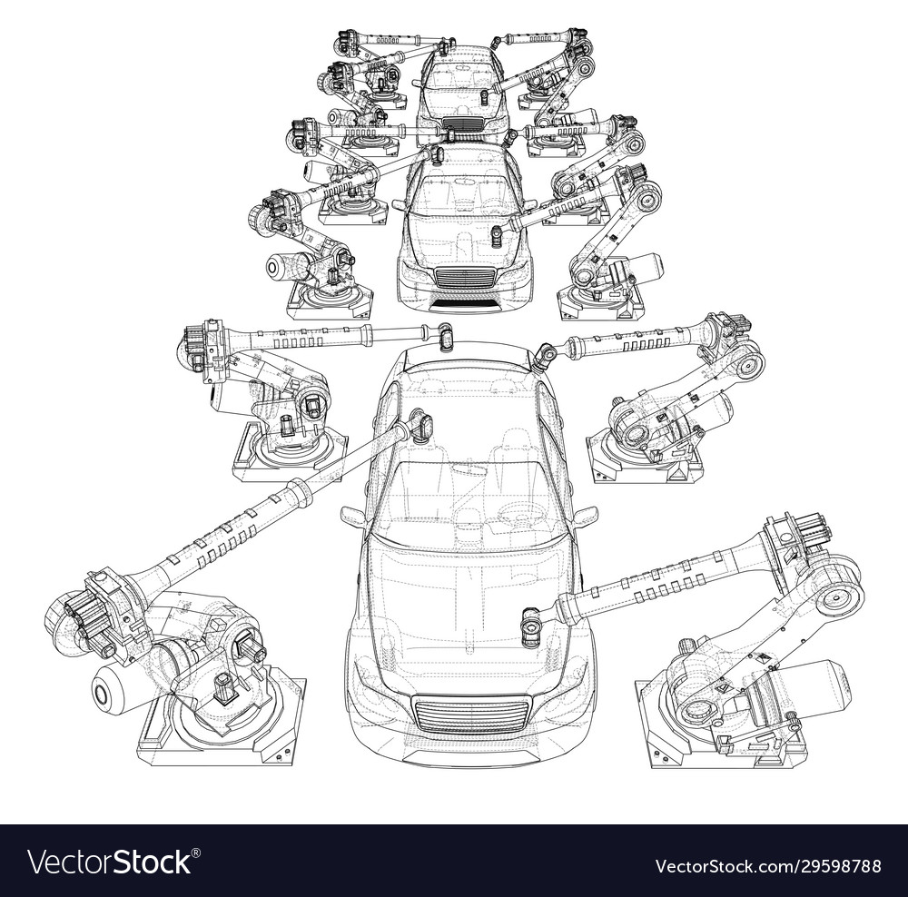 Assembly motor vehicle Royalty Free Vector Image